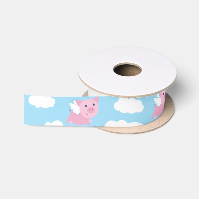 En Satin Ruban animal mignon de porc de vol (Bobine)