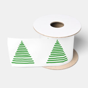 En Satin Ruban - Arbres Xmas de ligne graphique