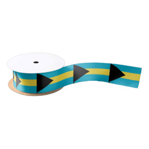 En Satin Ruban bahamien de drapeau