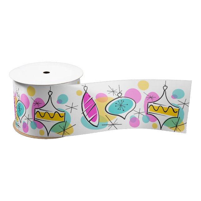 En Satin Ruban Baubles Arbre Rétro (Bobine)