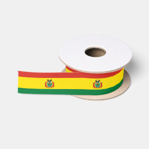 En Satin Ruban bolivien de drapeau