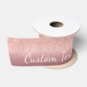 En Satin Ruban cadeau rose Gold Blush Parties scintillant t