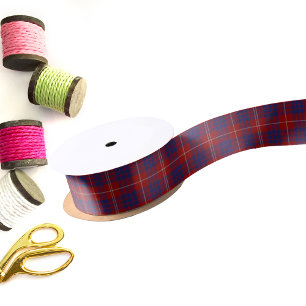 En Satin Ruban Clan Hamilton Tartan