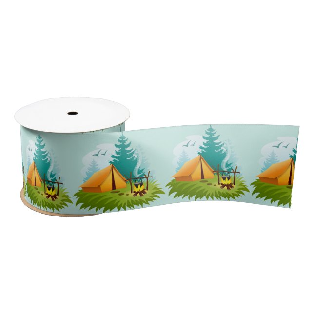 En Satin Ruban Conception Camping (Bobine)