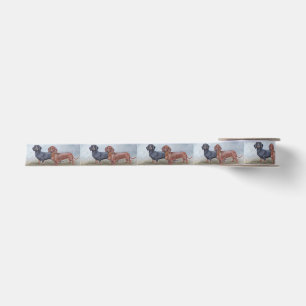 En Satin Ruban Dachshund Dog Art