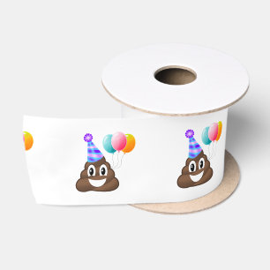 En Satin Ruban d'anniversaire d'Emoji de dunette de partie