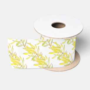 En Satin Ruban d'aquarelle jaune ressort à tulipe leucadend