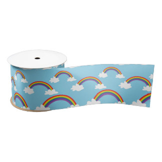 En Satin Ruban d'arc-en-ciel