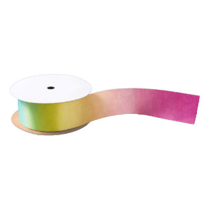 En Satin Ruban d'arc-en-ciel d'aquarelle