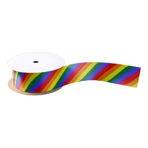En Satin Ruban d'arc-en-ciel de la fierté LGBT