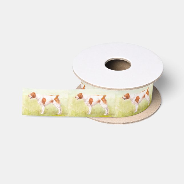 En Satin Ruban d'art breton de chien espagnol (Bobine)