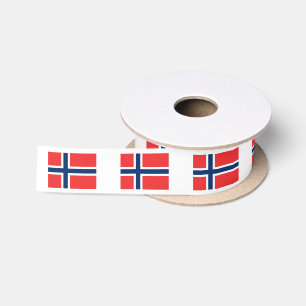 En Satin Ruban de cadeau de drapeau de la Norvège pour la