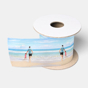 En Satin Ruban de cadeau personnalisé avec votre photo