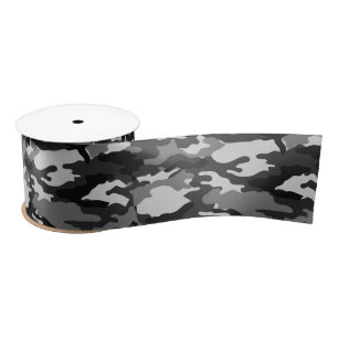En Satin Ruban de camouflage gris