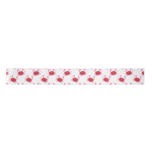 En Satin ruban de crabe rouge mignon