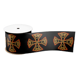 En Satin Ruban de croix celtique