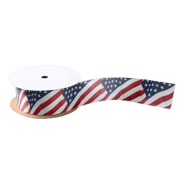 En Satin Ruban de drapeau américain (Bobine)
