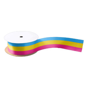 En Satin Ruban de drapeau de fierté de Pansexuality