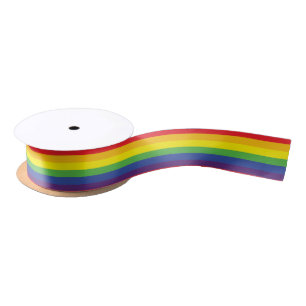 En Satin Ruban de drapeau de gay pride