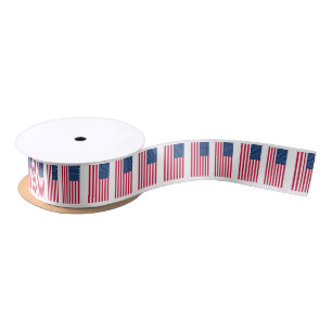 En Satin Ruban de drapeaux américains patriotiques