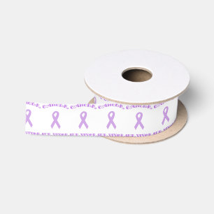 En Satin Ruban de fantaisie de survivant de Cancer