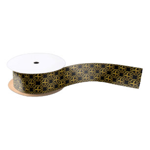En Satin ruban de filigre doré