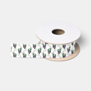 En Satin Ruban de fruit motif de raisin à vin