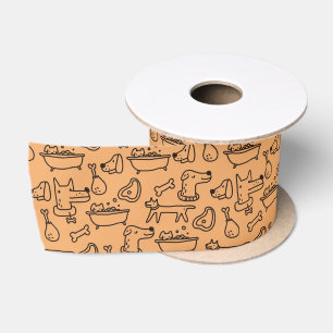 En Satin Ruban de gribouillis de chien