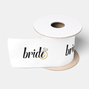 En Satin Ruban de jeune mariée - Fête de la mariée,