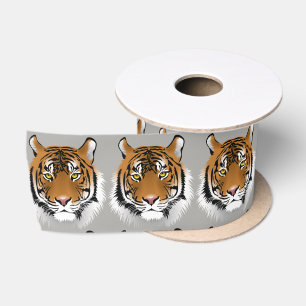 En Satin Ruban de la face du tigre