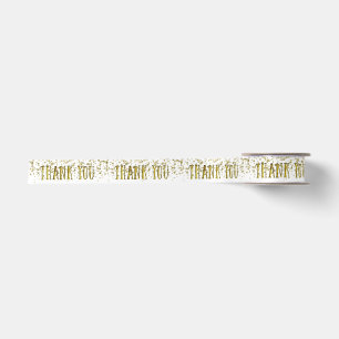 En Satin Ruban de Merci de Parties scintillant d'or