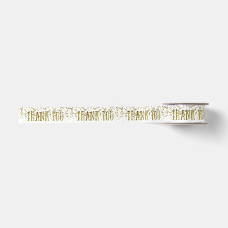 En Satin Ruban de Merci de Parties scintillant d'or