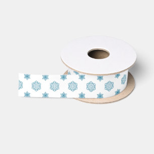 En Satin Ruban de neige bleu