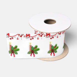 En Satin Ruban de Noël, bougie de Noël