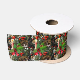 En Satin Ruban de Noël, bougie de Noël