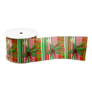 En Satin Ruban de Noël, bougie de Noël
