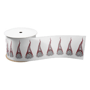 En Satin Ruban de Noël Gnome Scandinave