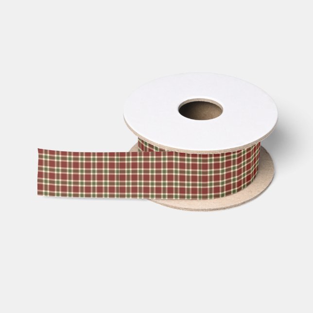 En Satin Ruban de Noël Tartan Plaid (Bobine)