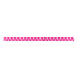 En Satin Ruban de point Polka rose et blanc