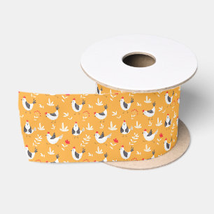 En Satin Ruban de poulets mignons