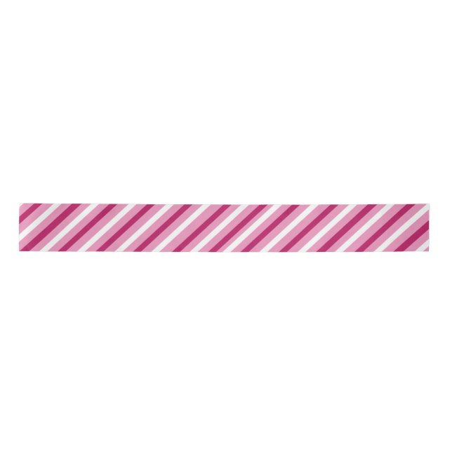 En Satin Ruban de sucre de canne rose et blanc (Devant)