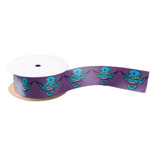 En Satin ruban démon zombie bleu