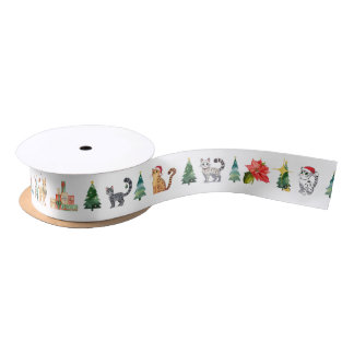 En Satin Ruban d'enlèvement de chats tacheté