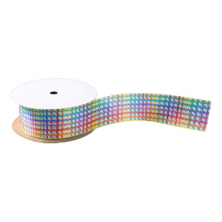 En Satin Ruban d'éraflure d'arc-en-ciel