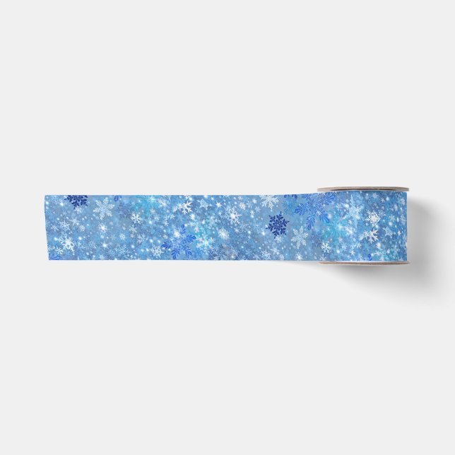 En Satin Ruban Design Snowflakes hiver (Devant)