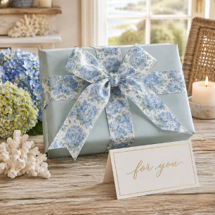 En Satin Ruban d'hortensia bleu pour emballage de cadeau, m
