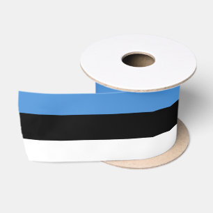En Satin ruban drapeau estonien, patriotes d'Estonie /sport