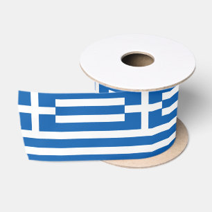 En Satin ruban drapeau grec, Grèce patriotique /sports