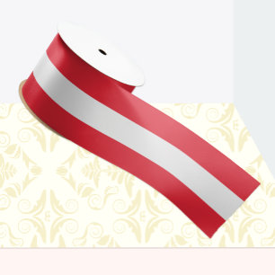 En Satin Ruban du drapeau autrichien, Autriche patriotes/sp