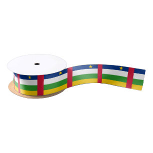 En Satin Ruban du drapeau de l'Afrique centrale